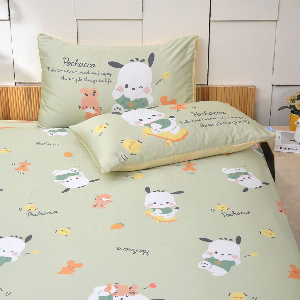 Sanrio-淘氣帕恰狗 | 加大天絲床包枕套組