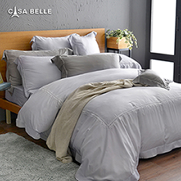 法國CASA BELLE《皇室香緹》雙人天絲刺繡四件式防蹣抗菌吸濕排汗兩用被床包組