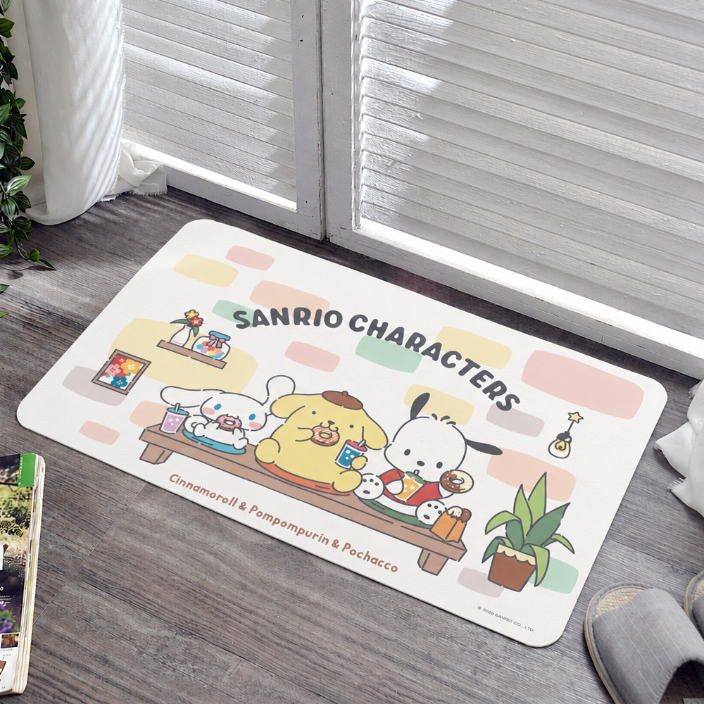 Sanrio-狗狗好朋友 | 抗菌可水洗軟式珪藻土強效吸水地墊 60*39CM
