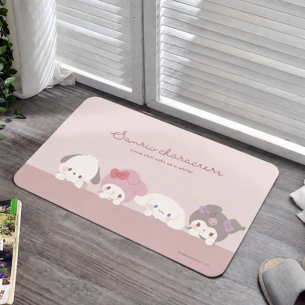 Sanrio-暖心萌伴 | 抗菌可水洗軟式珪藻土強效吸水地墊 60*39CM