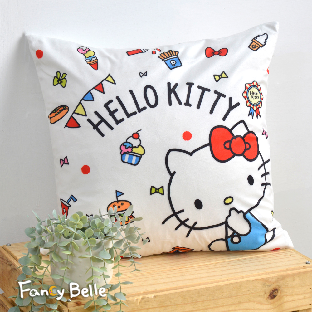Sanrio-經典HELLO KITTY | 麂皮靠墊 45*45CM