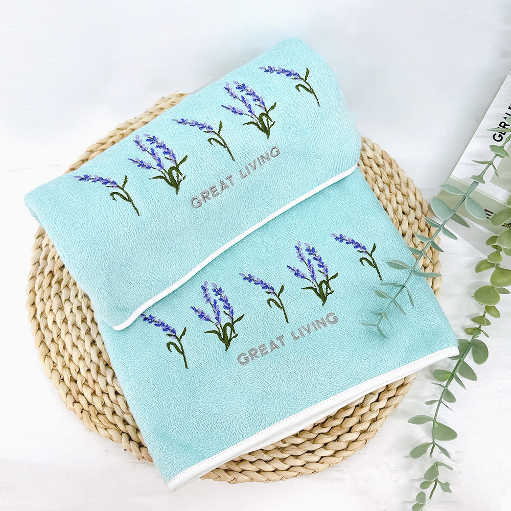 蘿莉亞 | 刺繡舒柔透氣枕巾2入(共四色)