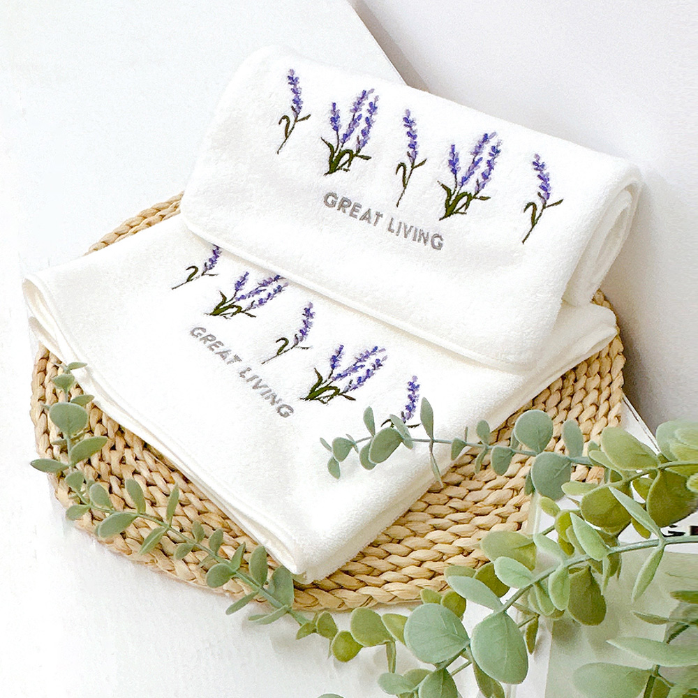 蘿莉亞 | 刺繡舒柔透氣枕巾2入(共四色)