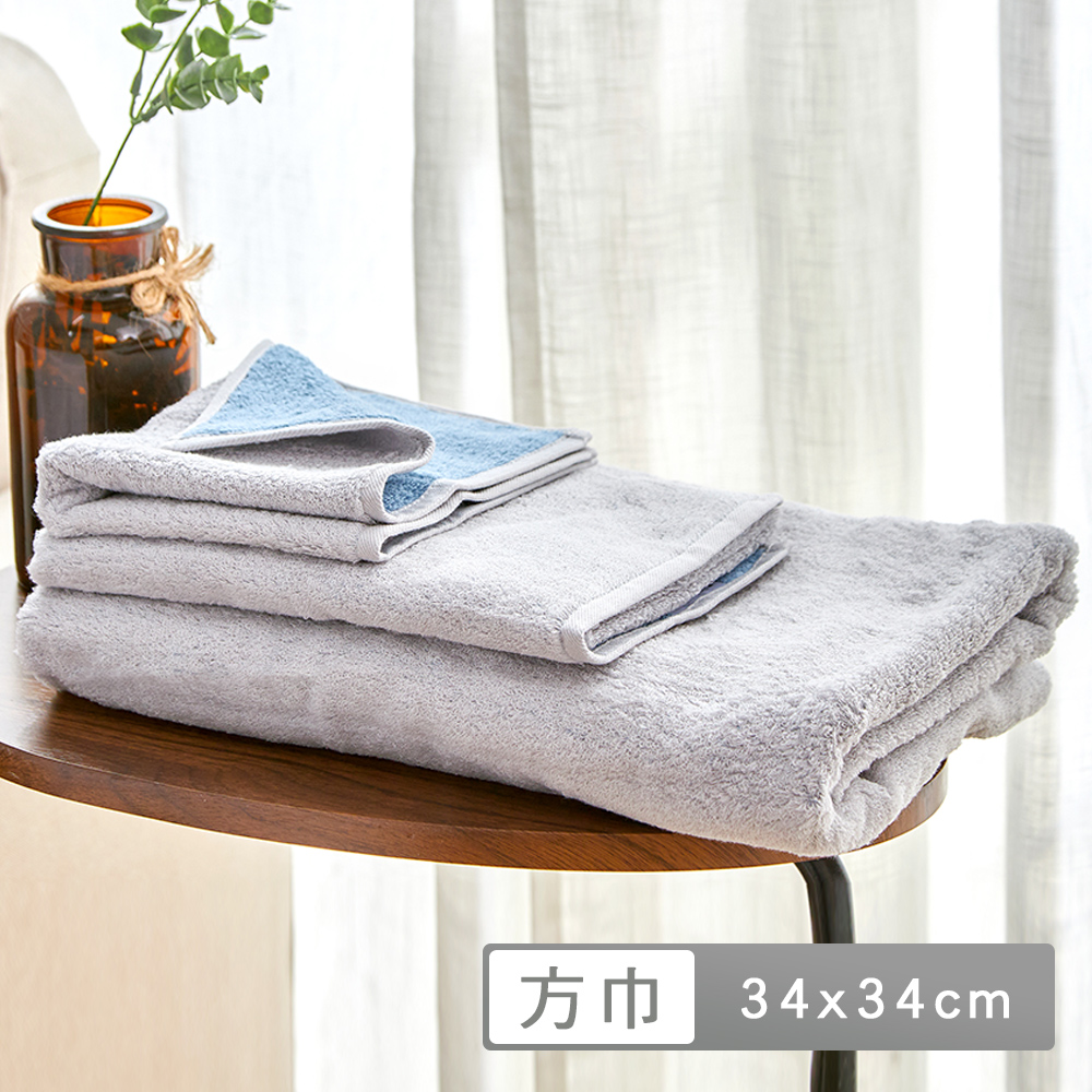 300支雙色棉花糖系列長絨棉方巾 (34x34cm) 共三色