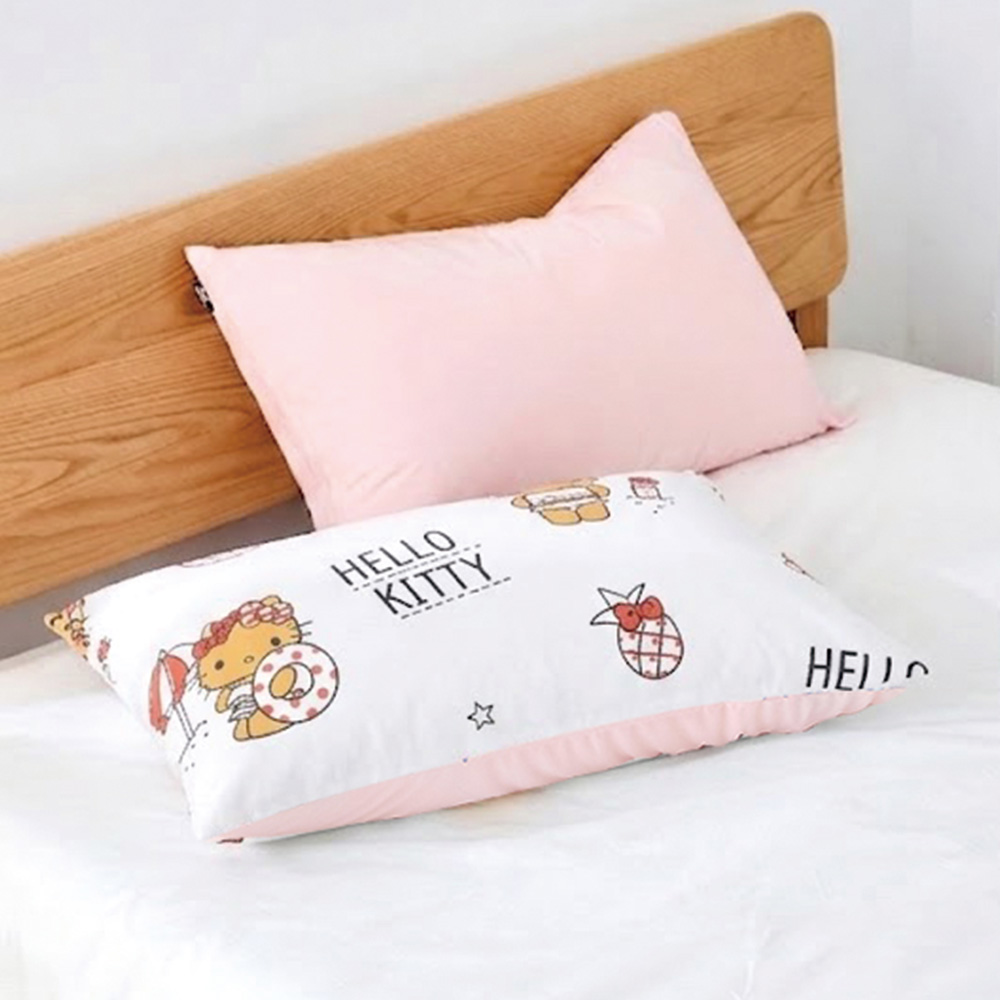 [超值組合] Sanrio-曬黑Hello Kitty | ICECOOL眠綿冰涼感信封枕套--2入+洗衣袋