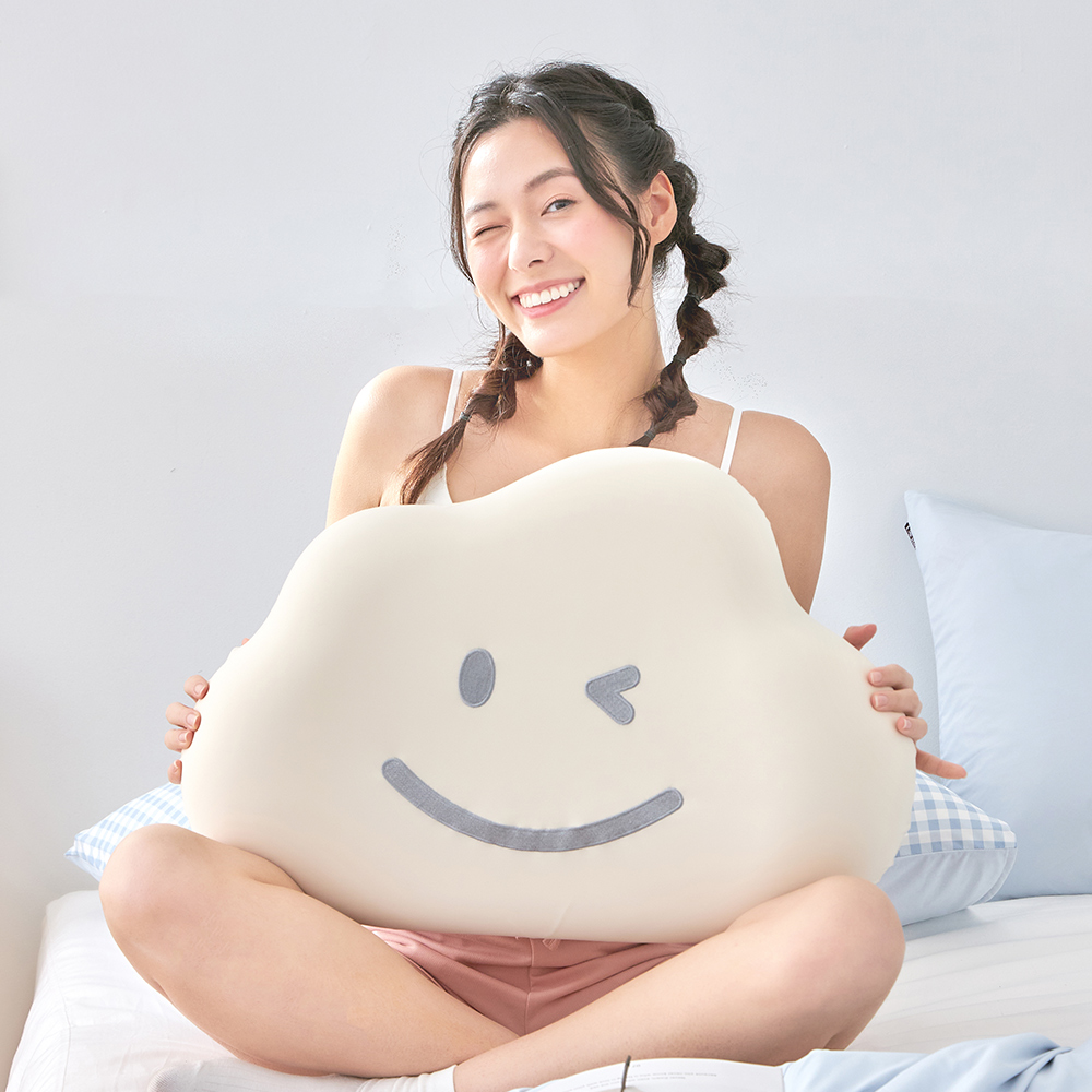 HAPPY : ) 釋壓舒眠涼感雲朵記憶枕 | (共兩色)