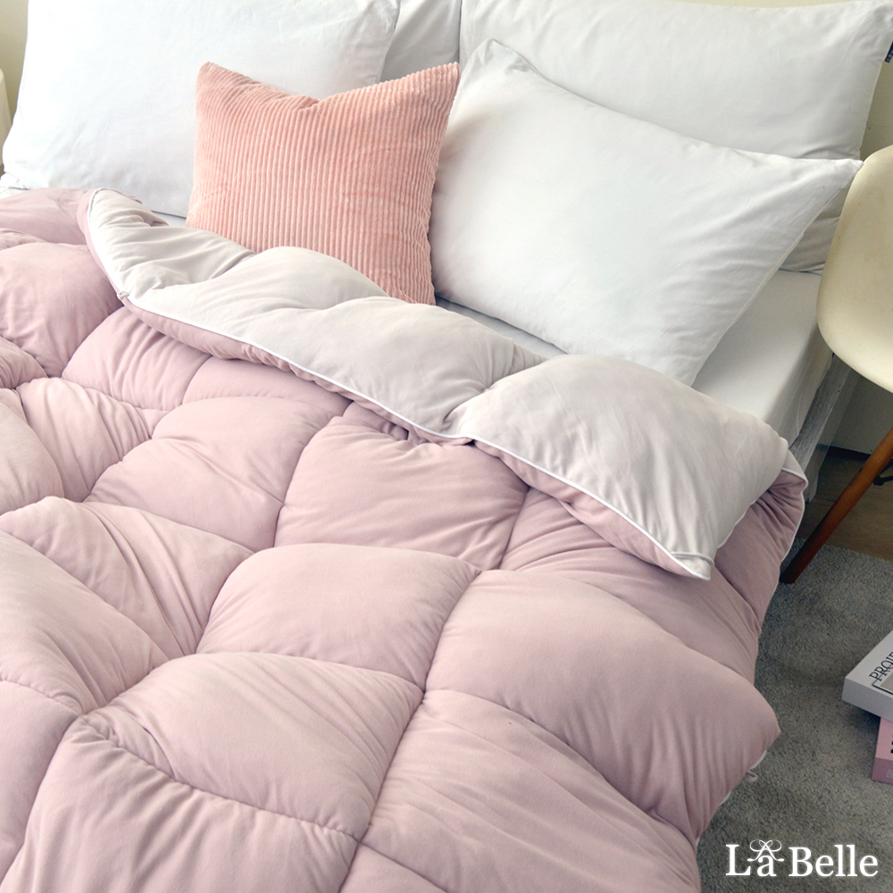 義大利La Belle《韓式雙色抑菌暖膚絨石墨烯發熱可水洗冬被》--雙人