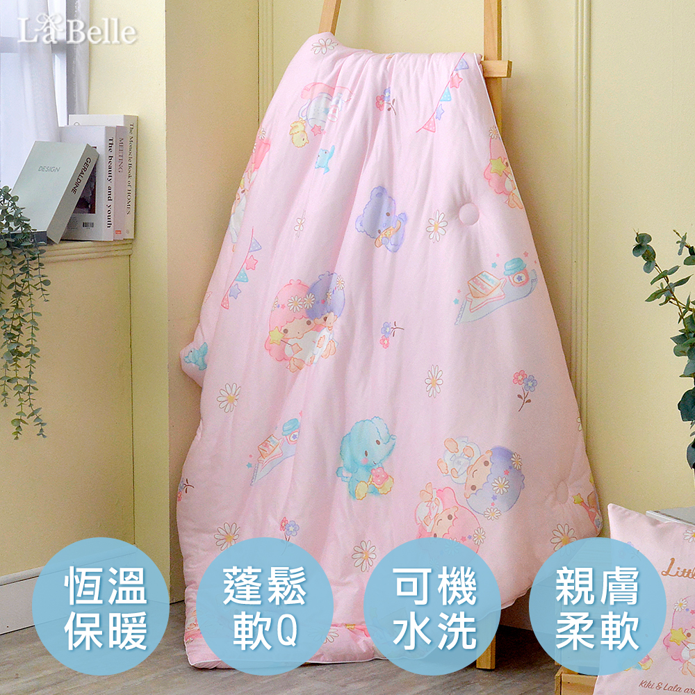 [超值組合] Sanrio-花漾雙星仙子 | 海島針織兒童可水洗抗菌暖暖被105*135CM+洗衣袋
