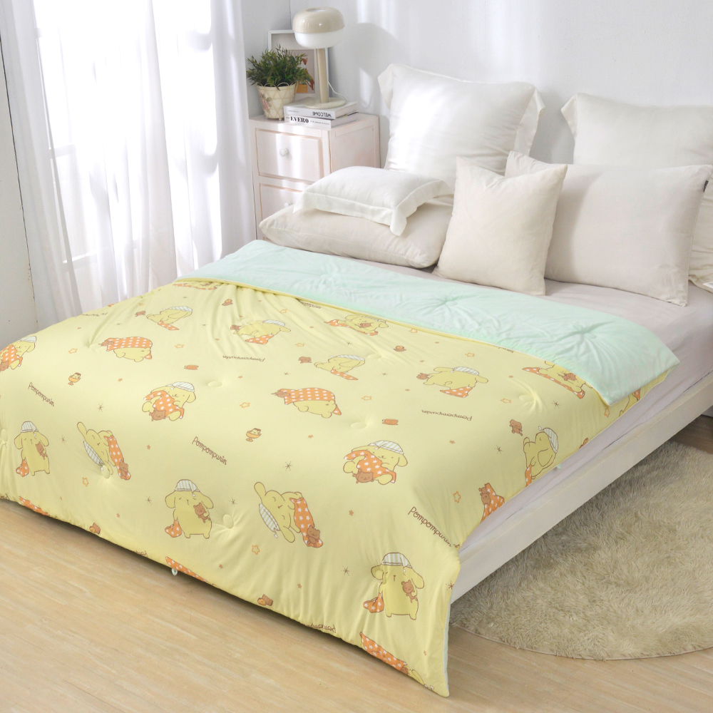 [超值組合] Sanrio-布丁狗唔唔睏zZ | 益生菌蠶絲蛋白365天懶懶被--180*200cm+舒柔水洗枕