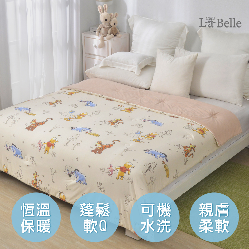 [超值組合] Disney-維尼森林漫遊 | 益生菌蠶絲蛋白365天懶懶被--180*200cm+舒柔水洗枕