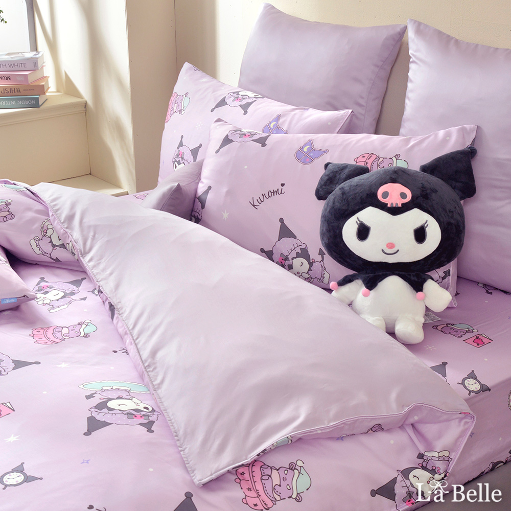 英國Abelia《Sanrio-酷洛米睡衣派對》單人天絲防蹣抗菌吸濕排汗兩用鋪棉被套
