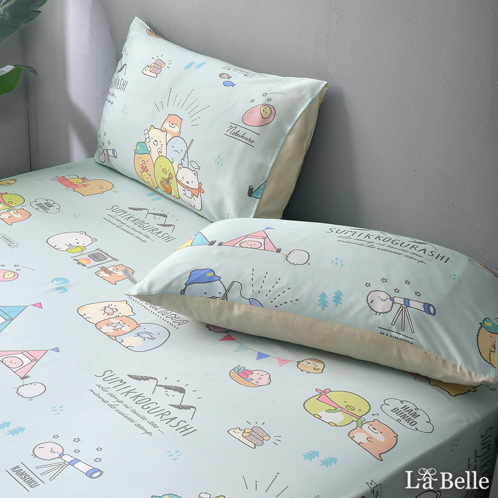 英國Abelia Sumikko gurashi《角落忙露營》雙人天絲床包枕套組