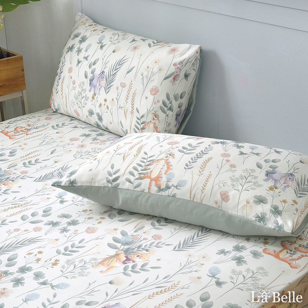 英國Abelia X Winnie the Pooh《小熊維尼花園》雙人天絲床包枕套組