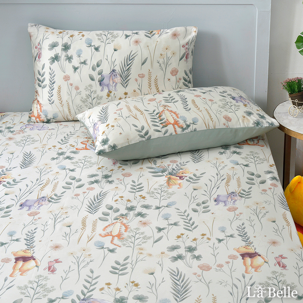 英國Abelia X Winnie the Pooh《小熊維尼花園》雙人天絲床包枕套組