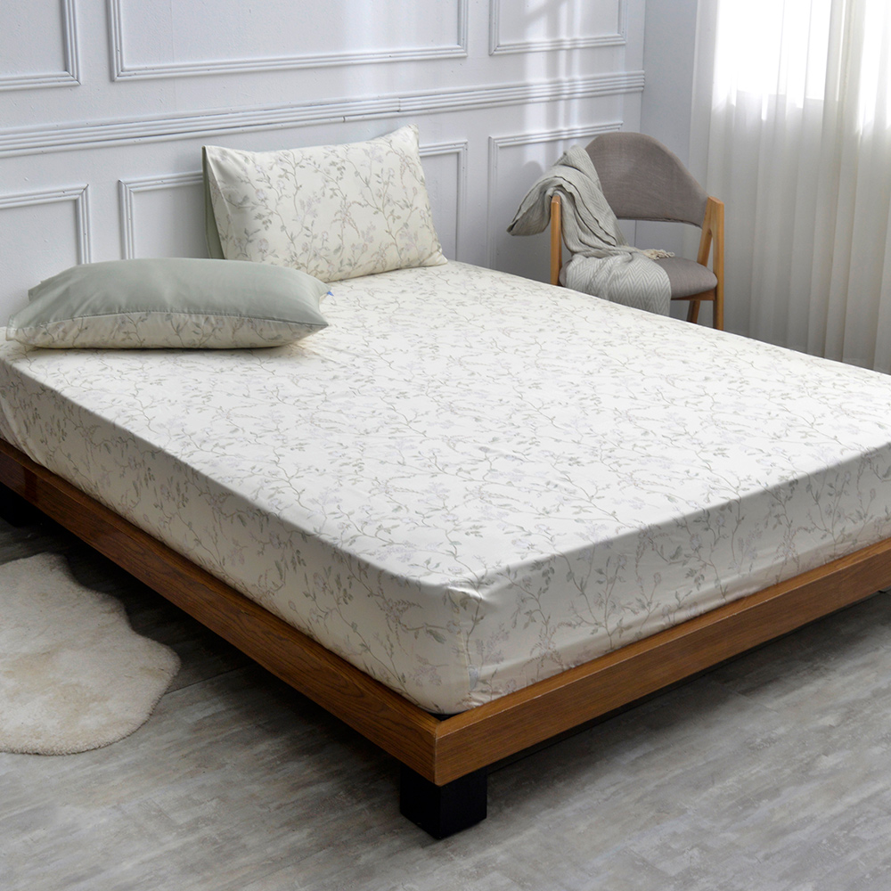 英國Abelia《花姿玉立》雙人天絲木漿纖維床包枕套組