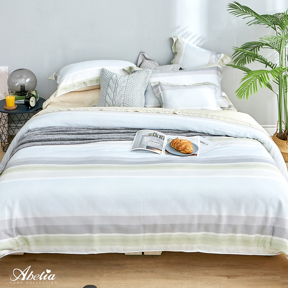 英國Abelia《斯柏格》雙人天絲木漿纖維四件式兩用被床包組
