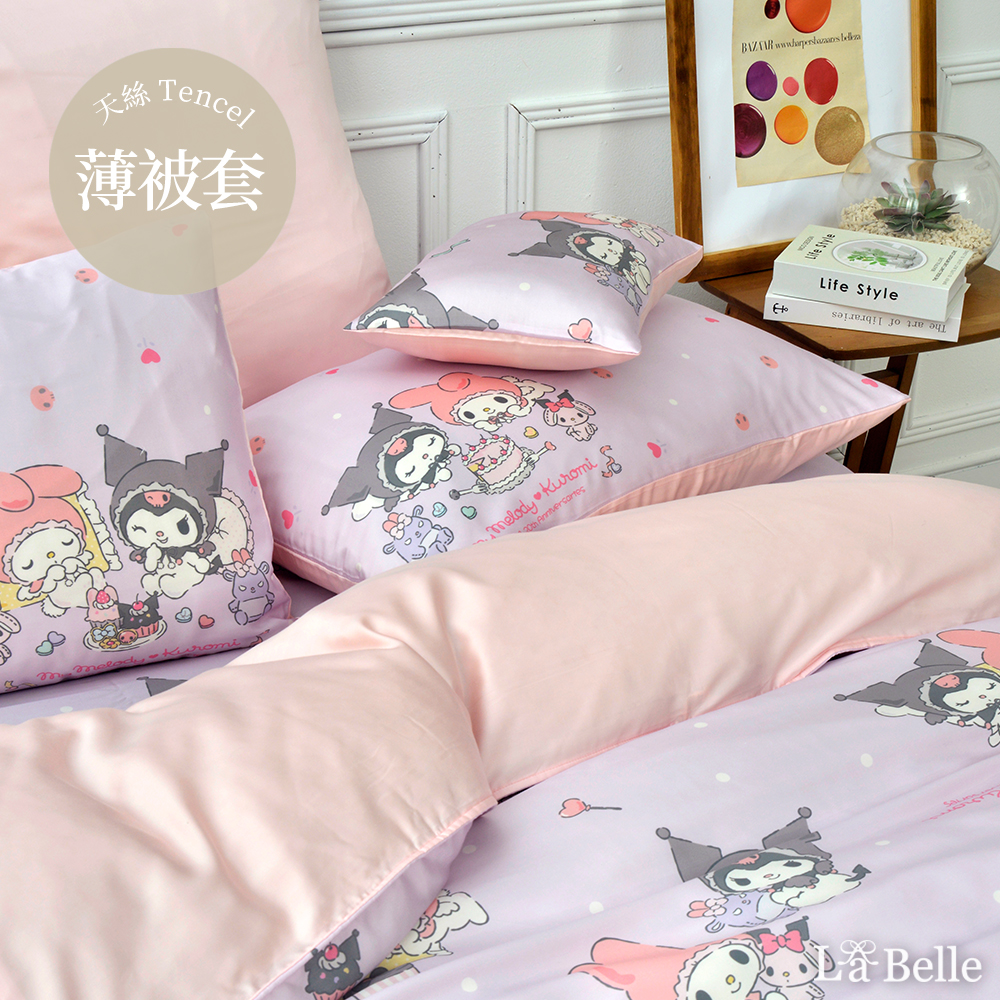 英國Abelia《Sanrio-My Melody & KUROMI白粉天使》雙人天絲被套