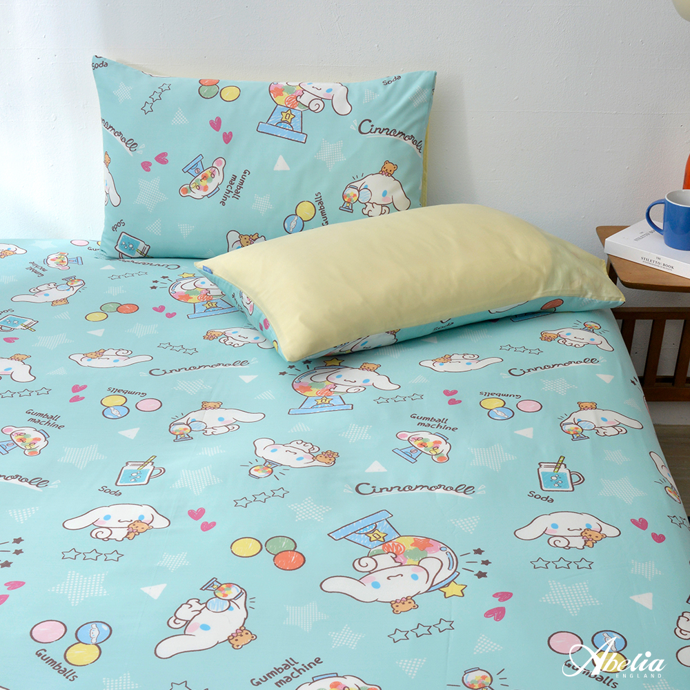 英國Abelia《Sanrio-扭扭蛋喜拿》特大天絲床包枕套組