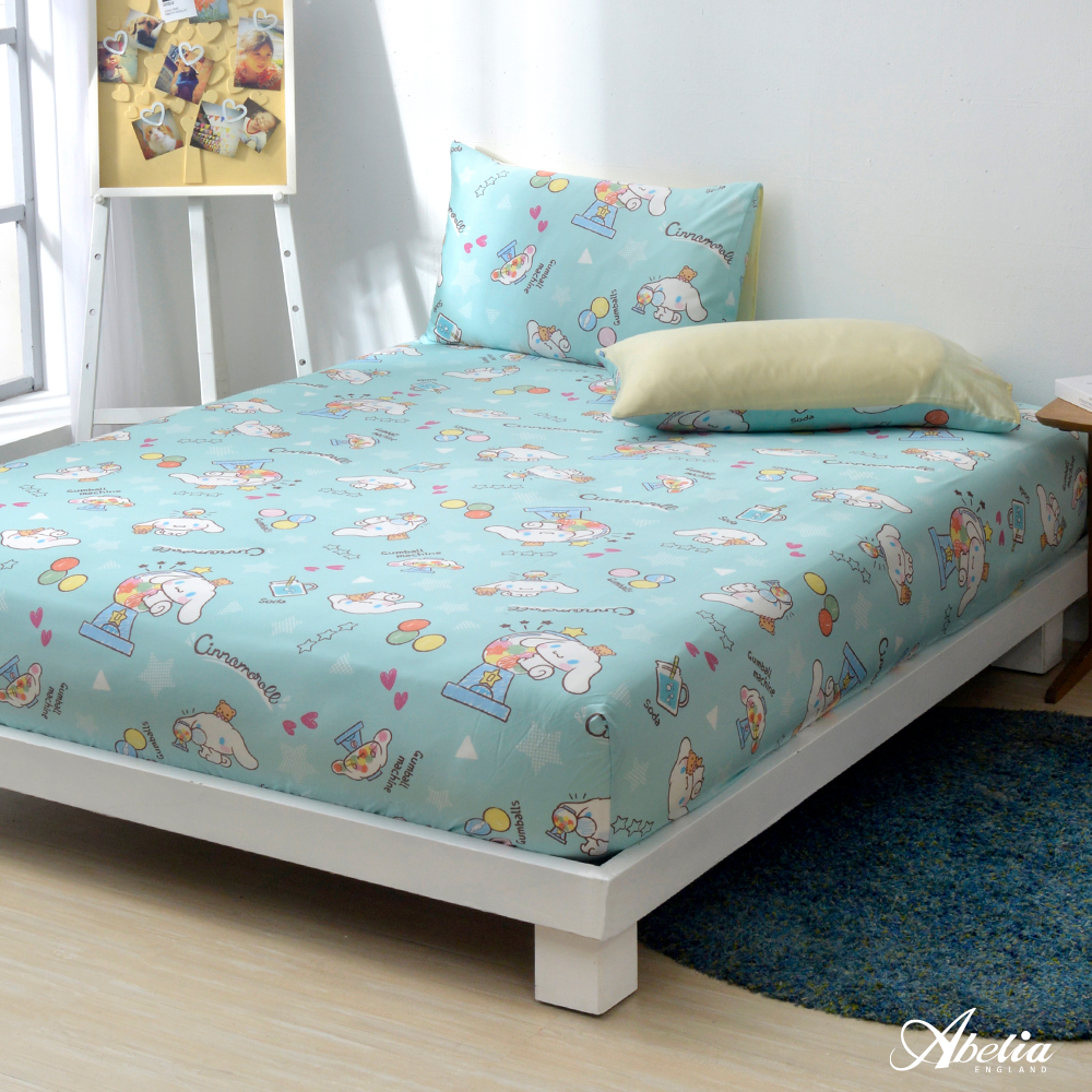 英國Abelia《Sanrio-扭扭蛋喜拿》加大天絲床包枕套組