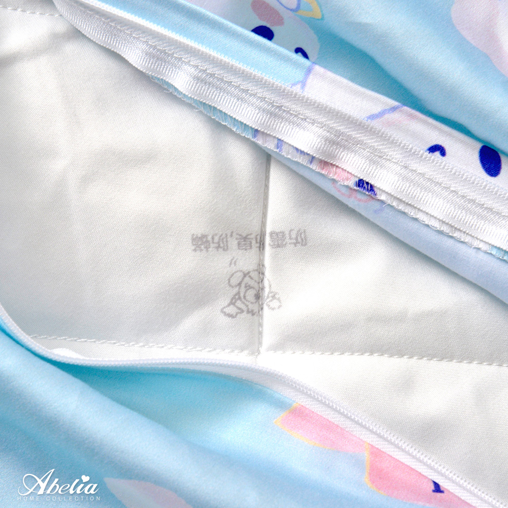 [超值組合]英國Abelia《Sanrio-彩虹大耳狗》Q麻吉寶貝乳膠天絲防蹣抗菌三件式睡袋組+舒柔水洗枕