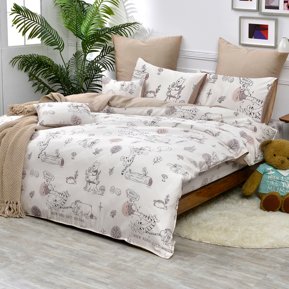 英國Abelia  Winnie the Pooh《楓糖維尼》雙人天絲防蹣抗菌吸濕排汗兩用被