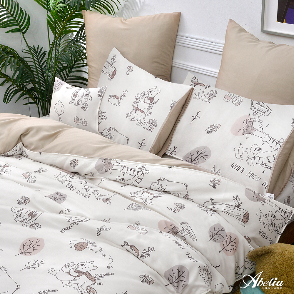 英國Abelia  Winnie the Pooh《楓糖維尼》雙人天絲防蹣抗菌吸濕排汗兩用被