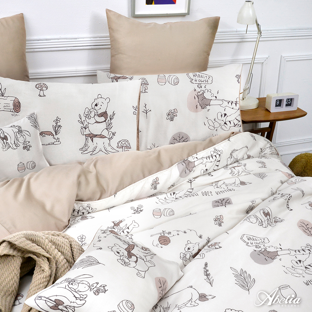 英國Abelia  Winnie the Pooh《楓糖維尼》雙人天絲防蹣抗菌吸濕排汗兩用被
