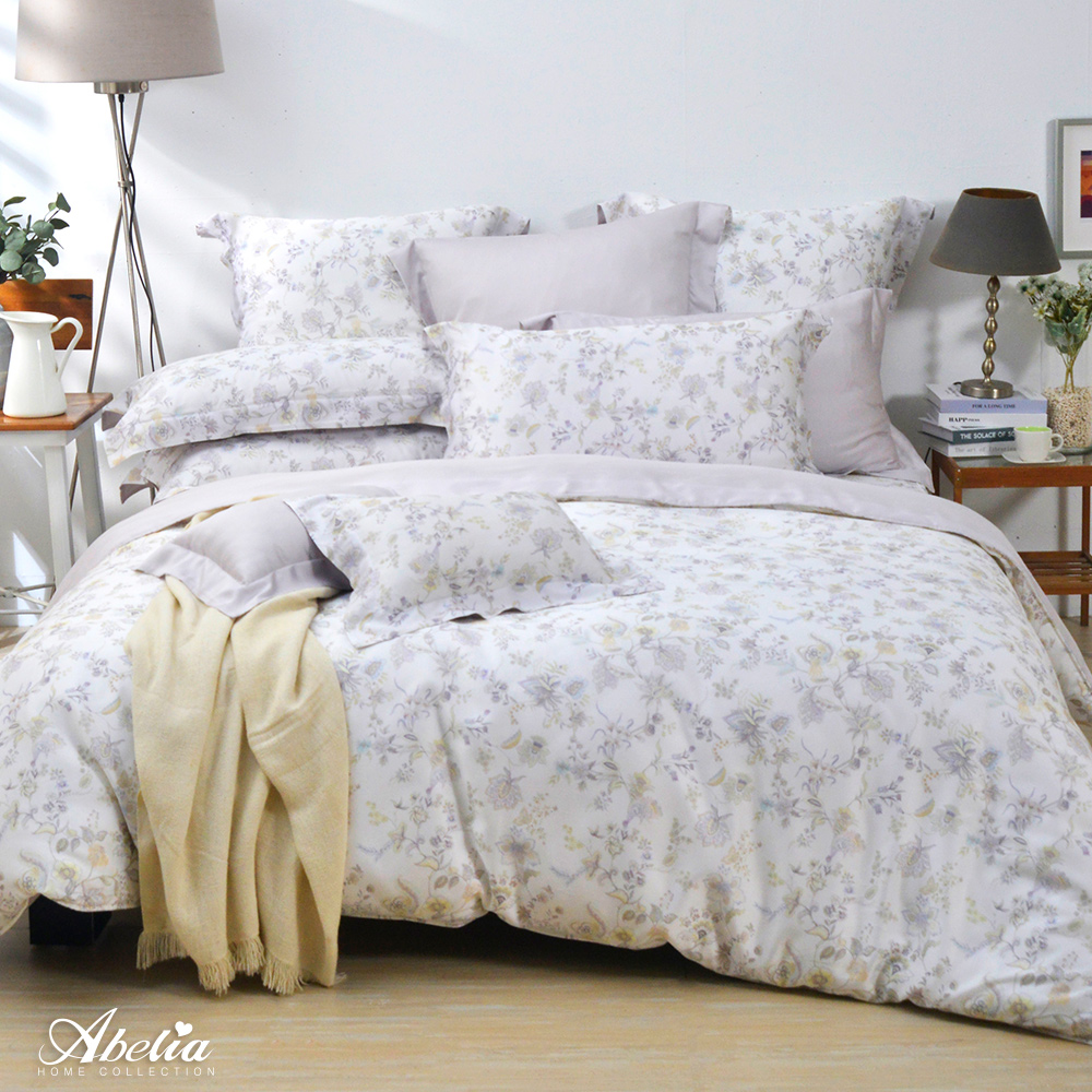 英國Abelia《清辭麗曲》雙人天絲四件式防蹣抗菌吸濕排汗兩用被床包組