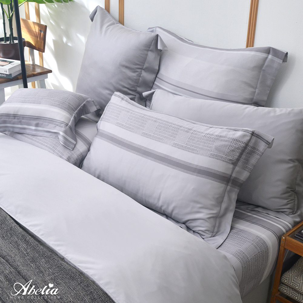 英國Abelia《慕夏之風》特大天絲四件式防蹣抗菌吸濕排汗兩用被床包組