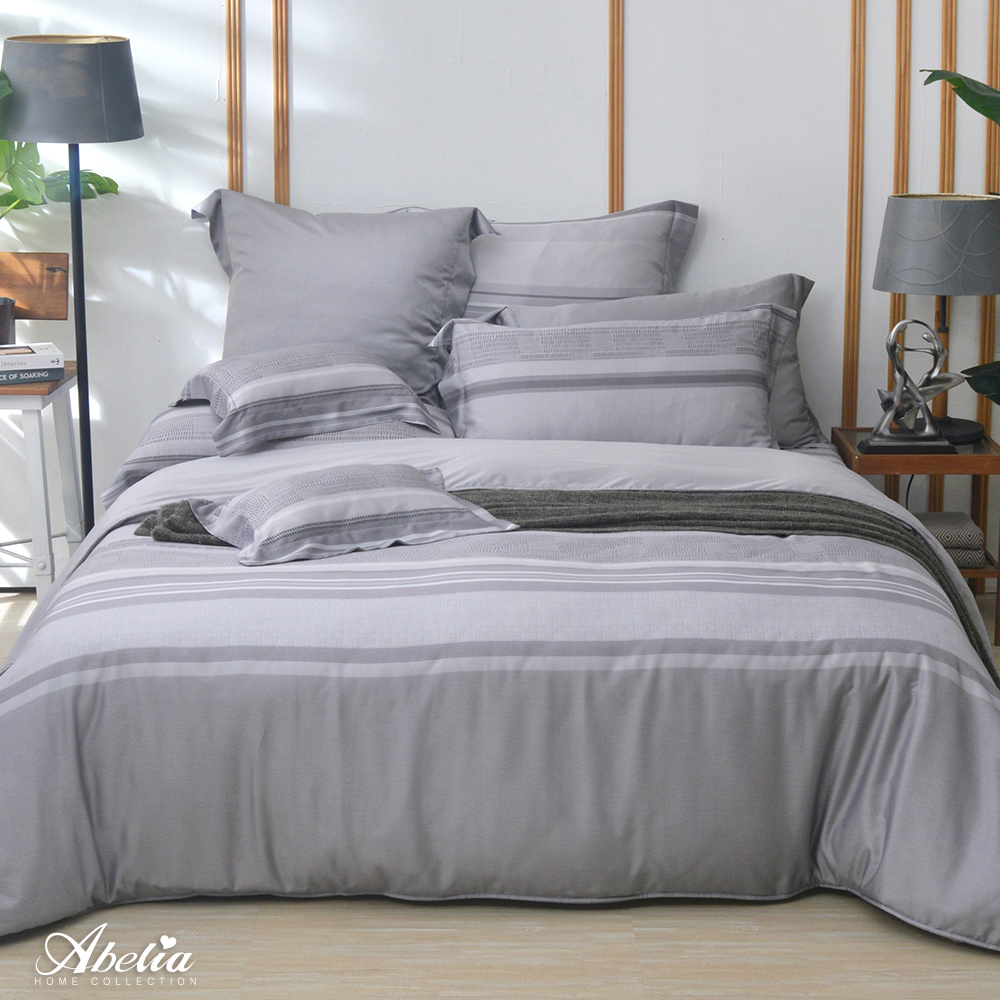 英國Abelia《慕夏之風》單人天絲四件式防蹣抗菌吸濕排汗兩用被床包組(S包D被)