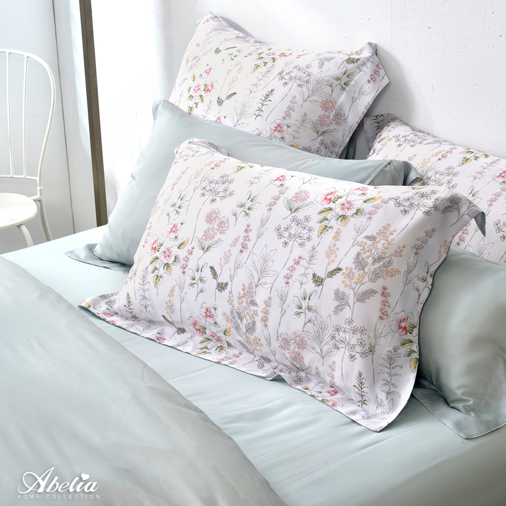 英國Abelia《芳草萋萋》特大天絲木漿纖維四件式兩用被床包組