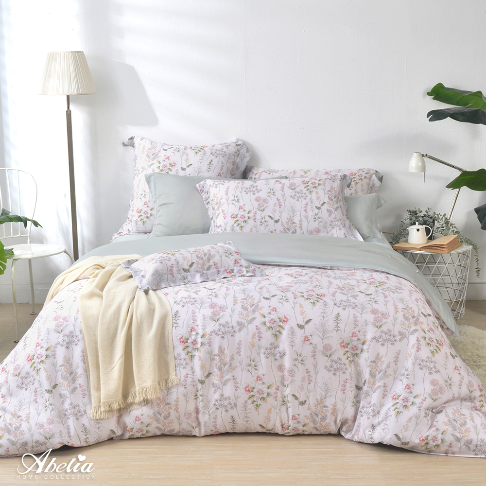 英國Abelia《芳草萋萋》加大天絲木漿纖維四件式兩用被床包組