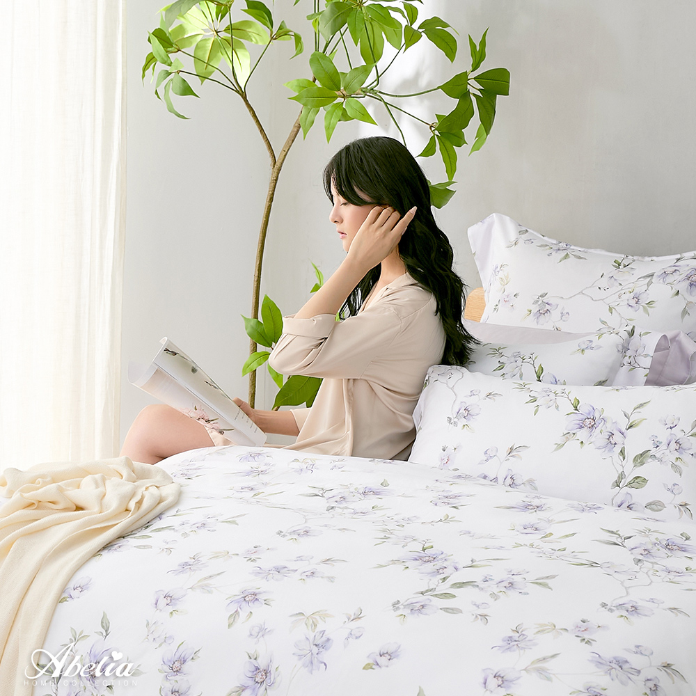 英國Abelia《清影悠夢》雙人天絲木漿纖維四件式兩用被床包組