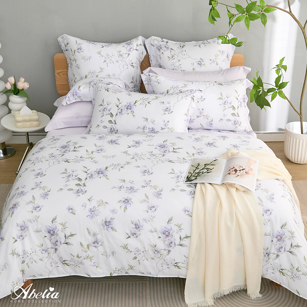 英國Abelia《清影悠夢》雙人天絲木漿纖維四件式兩用被床包組