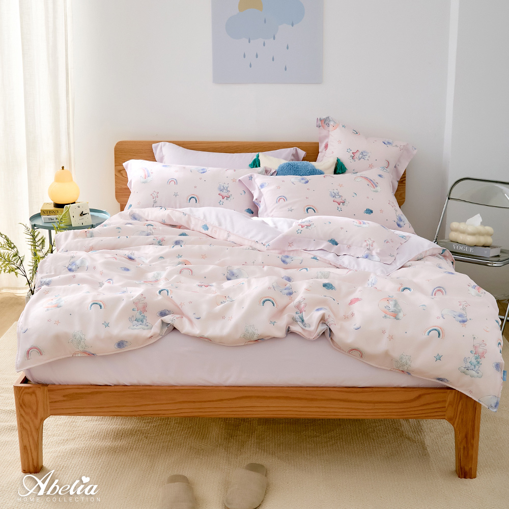 英國Abelia《星月彩虹》特大天絲木漿纖維四件式兩用被床包組