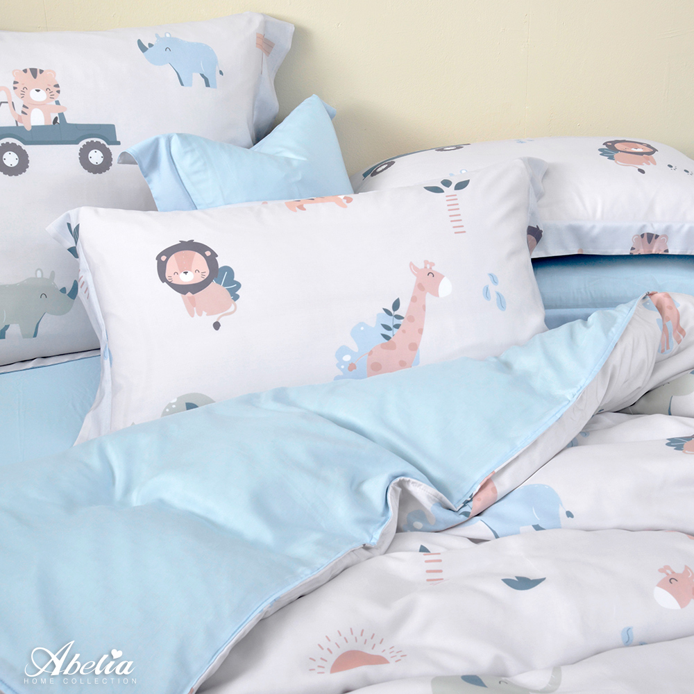 英國Abelia《草原派對》特大天絲木漿纖維四件式兩用被床包組