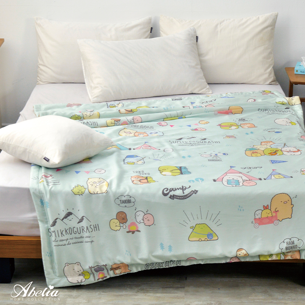 英國Abelia Sumikko gurashi《角落忙露營》100%天絲抗菌涼被(5x6.5尺)