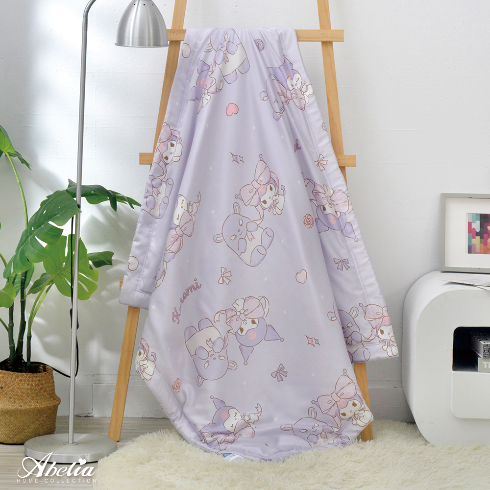 英國Abelia《Sanrio-蝴蝶結KUROMI》天絲兒童抗菌涼被(105*120CM)
