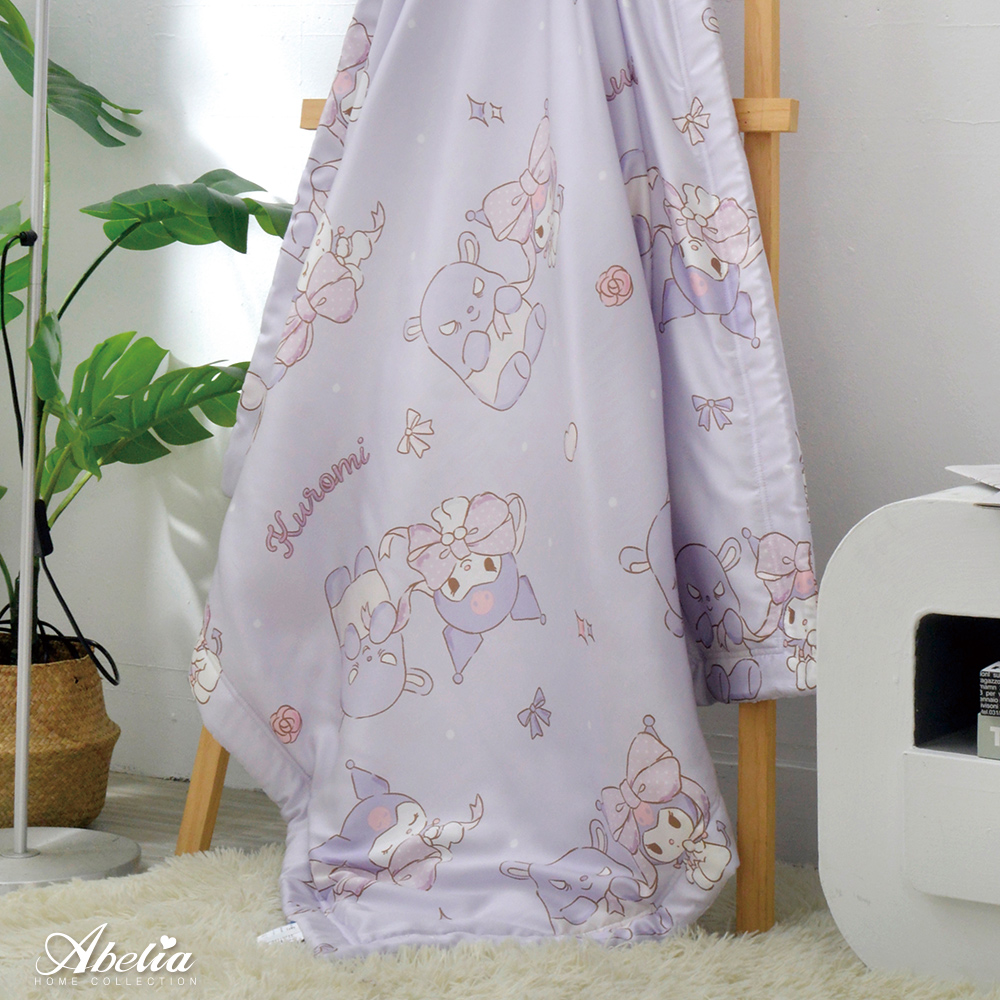 英國Abelia《Sanrio-蝴蝶結KUROMI》天絲兒童抗菌涼被(105*120CM)