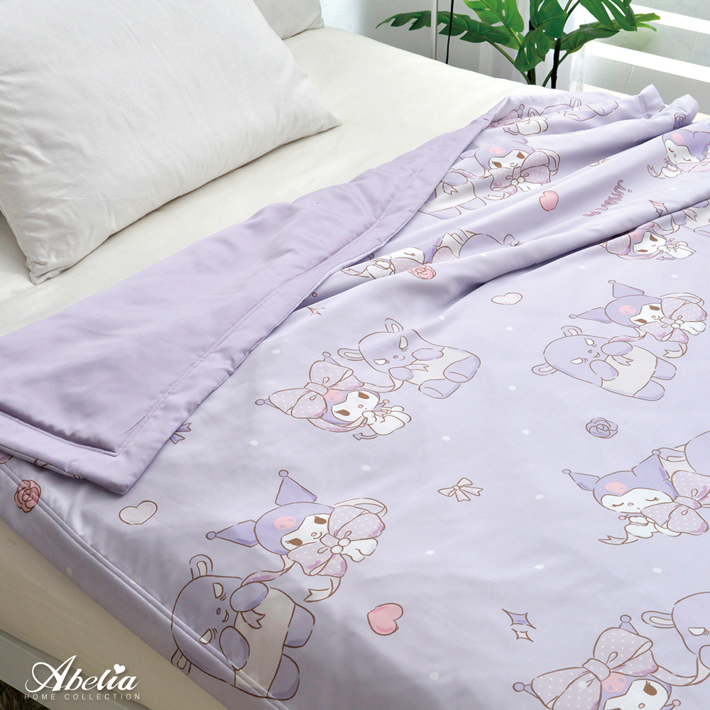 英國Abelia《Sanrio-蝴蝶結KUROMI》100%天絲抗菌涼被(5x6.5尺)
