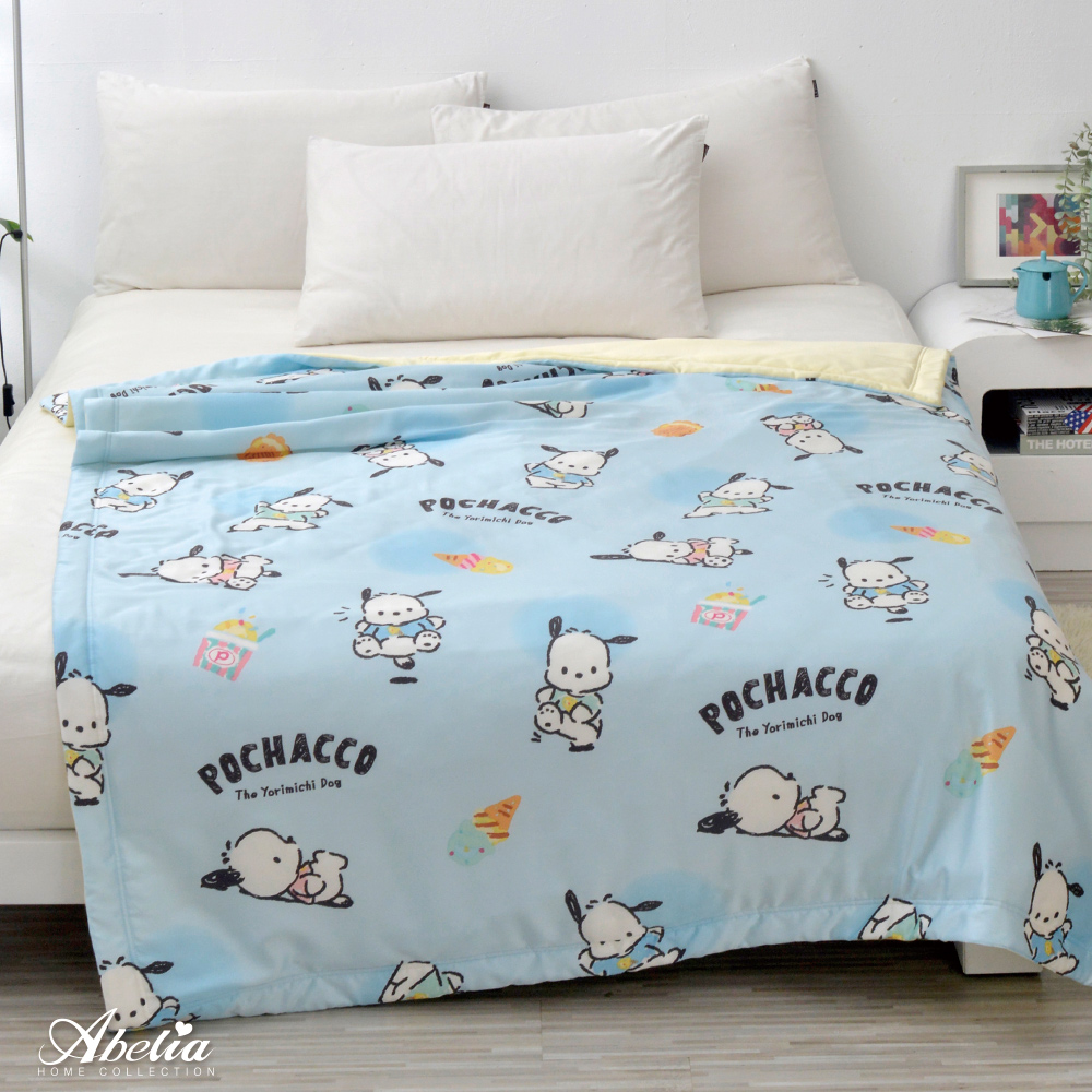 英國Abelia《Sanrio-POCHACCO帕恰雪糕》100%天絲抗菌涼被(5x6.5尺)