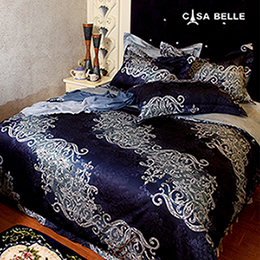 法國Casa Belle 雙人長絨棉被套床包組-亞堤密斯