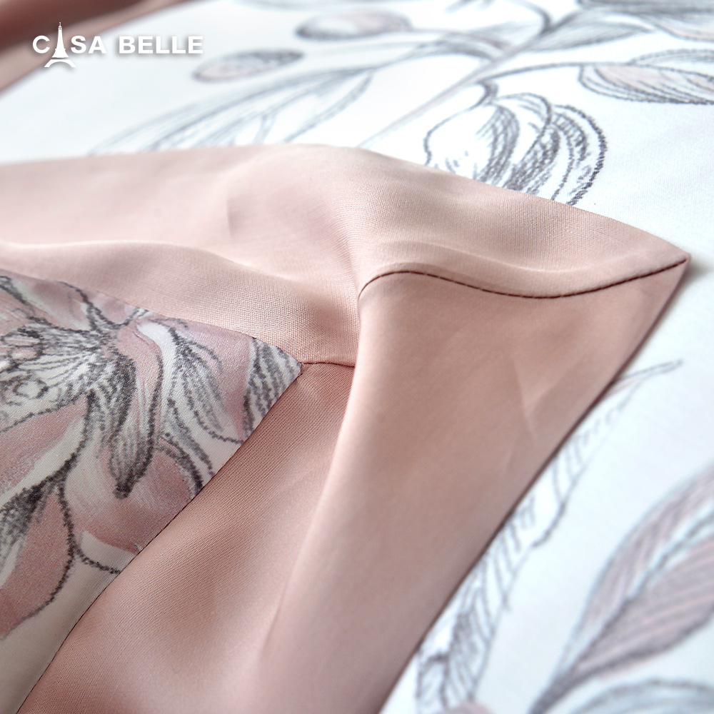 法國CASA BELLE《里歐諾拉》加大天絲四件式防蹣抗菌吸濕排汗兩用被床包組