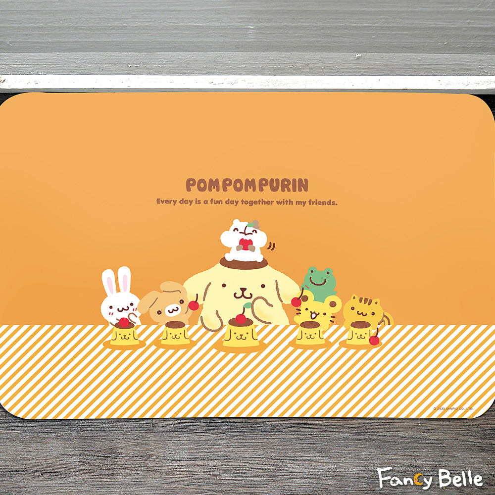 義大利Fancy Belle《Sanrio-布丁狗小夥伴》抗菌可水洗軟式珪藻土強效吸水地墊 60*39CM