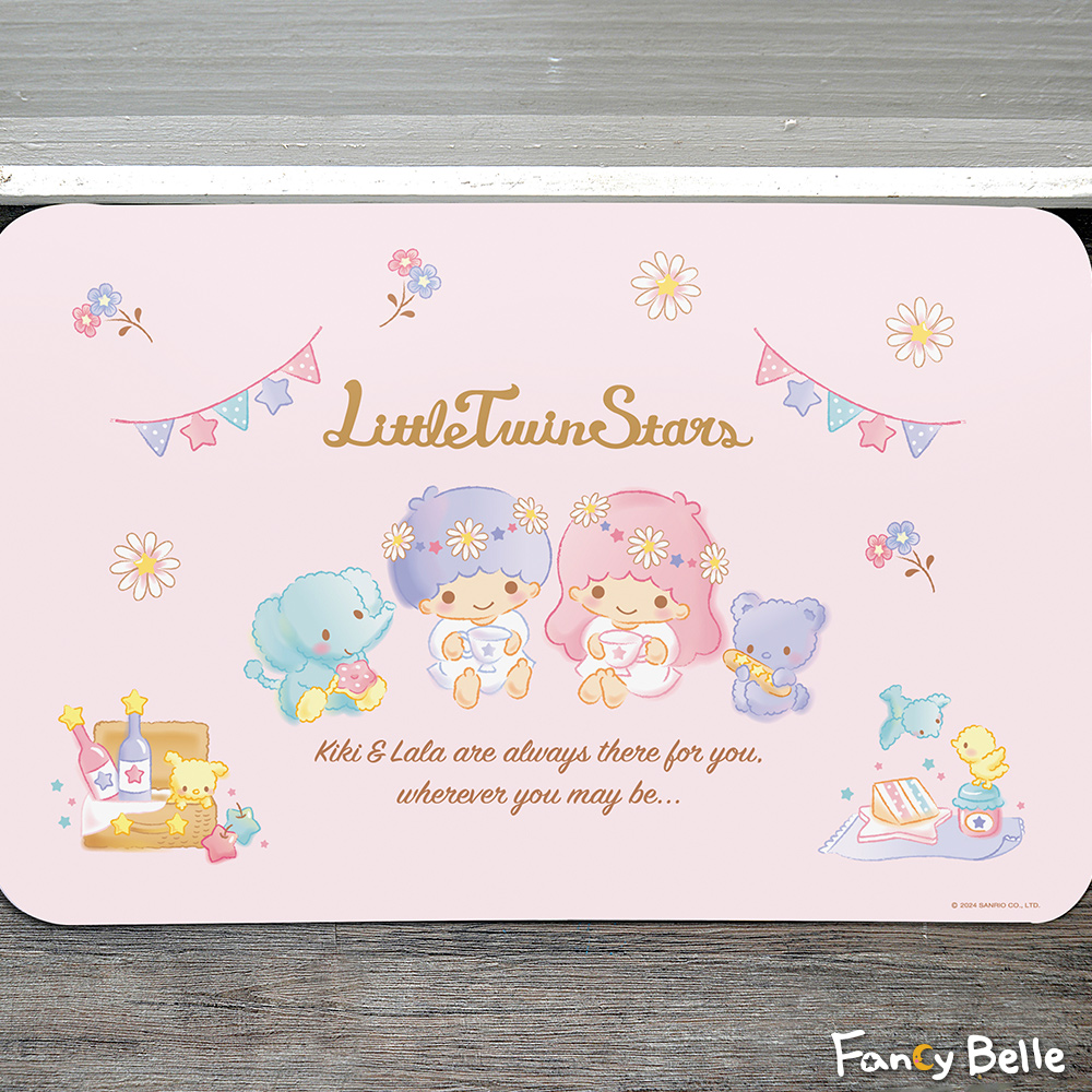 義大利Fancy Belle《Sanrio-花漾雙星仙子》抗菌可水洗軟式珪藻土強效吸水地墊 60*39CM