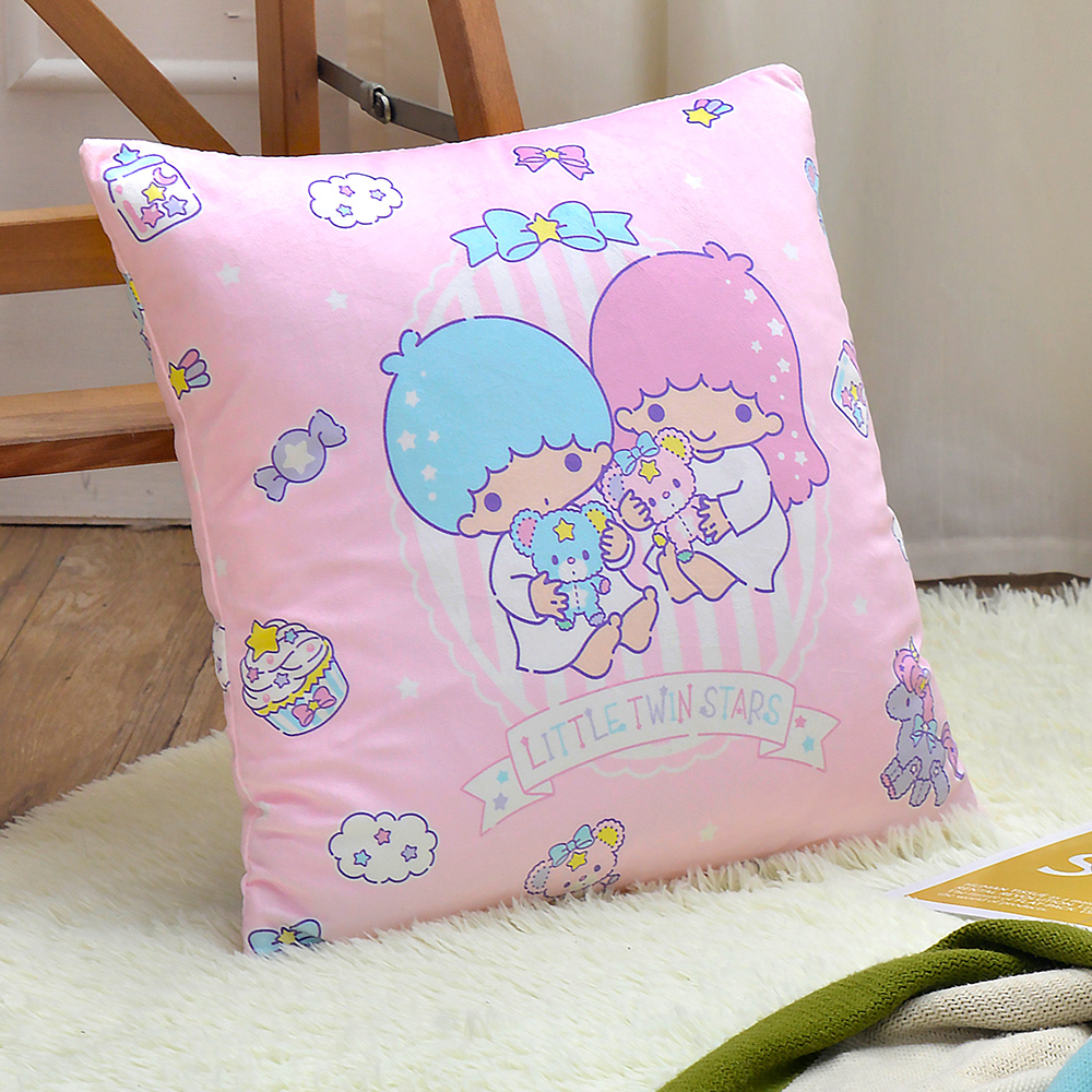 義大利Fancy Belle《Sanrio-雙星仙子甜蜜星空》麂皮靠墊 45*45CM