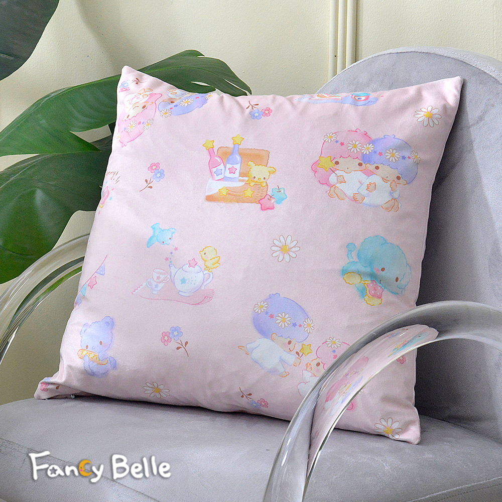 義大利Fancy Belle《Sanrio-花漾雙星仙子》麂皮靠墊 45*45CM