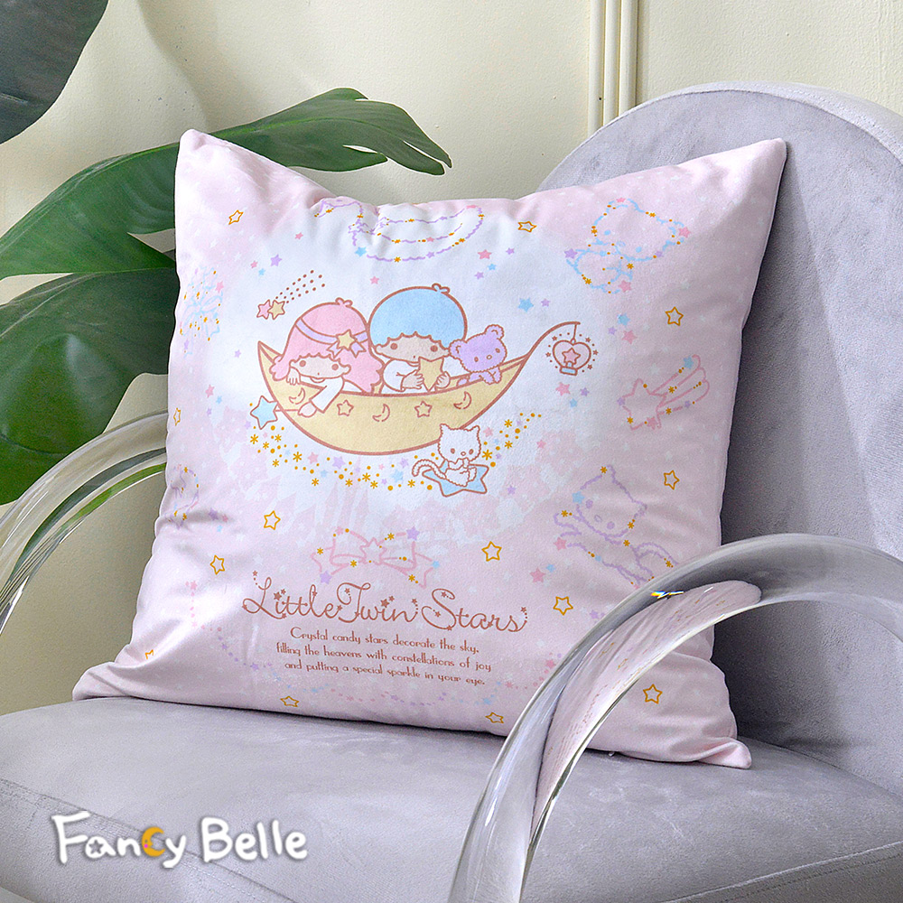 義大利Fancy Belle《Sanrio-雙星仙子可愛星河》麂皮靠墊 45*45CM