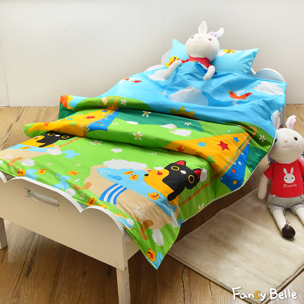 義大利Fancy Belle X Malis 兒童純棉防蹣抗菌兩用被枕頭2件組(3.5x4.5尺)-大自然的淋浴