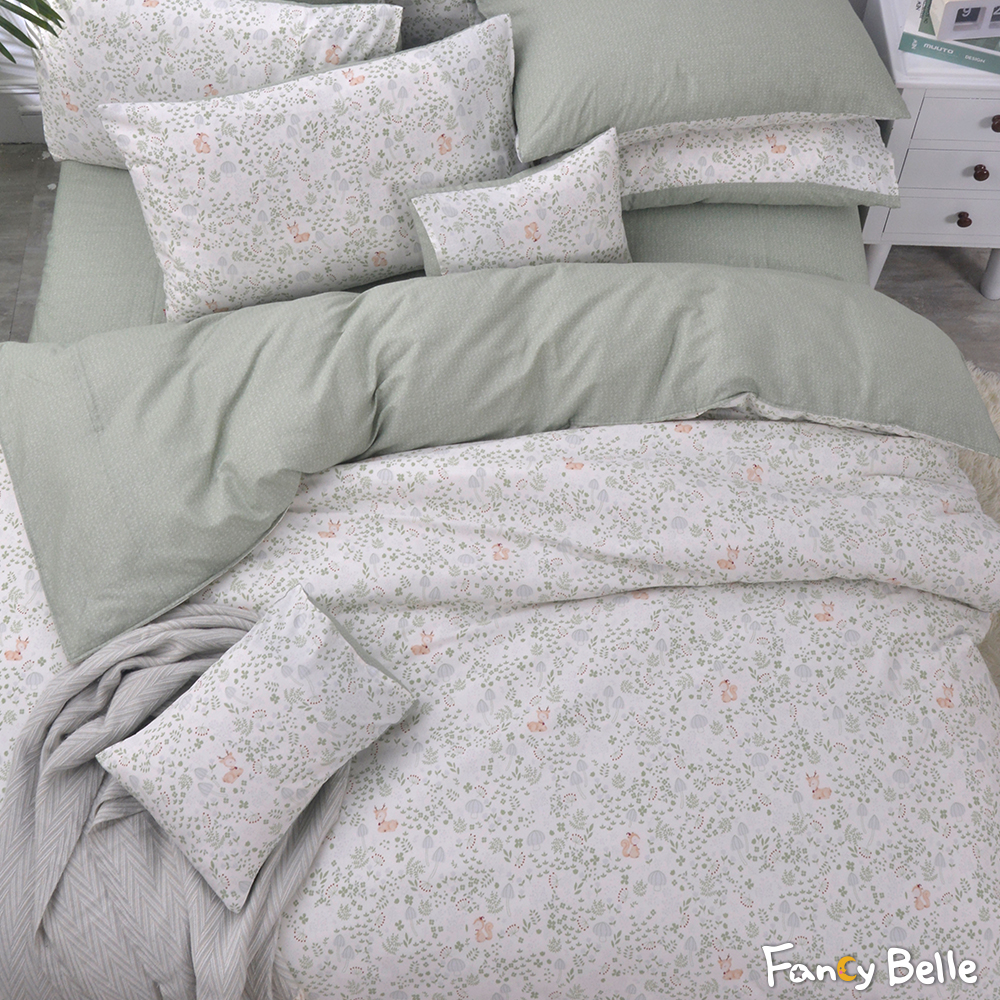 義大利Fancy Belle《初見森林》單人純棉三件式防蹣抗菌吸濕排汗兩用被床包組